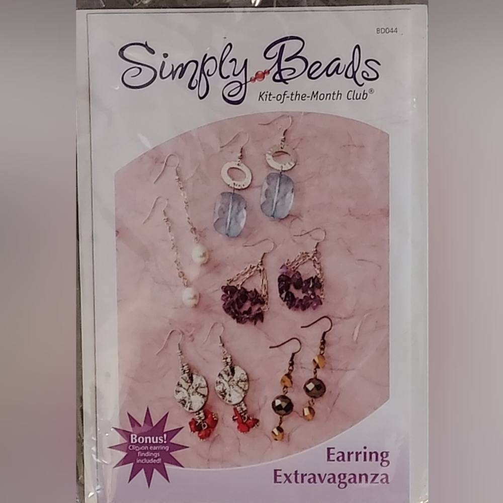 Simply Beads Kit Earring Extravaganza BD044 DIY Bead Earring Kit 5 Pairs